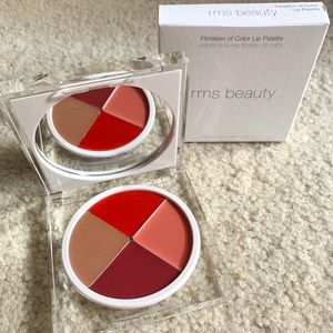 New/RMS Beauty Flirtation of color Lip Palette 4 colors, Full Size Compact,blush